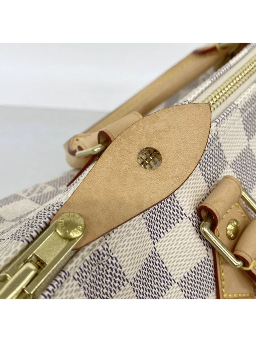 Louis Vuitton Damier Azur Speedy 30 White Handbag